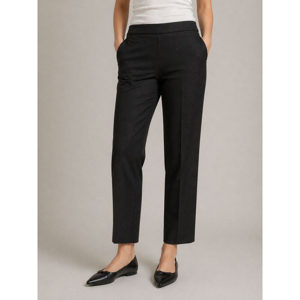 Dana Buchman Black Textured Ankle Pants Size Medium Mid Rise Stretch NWT